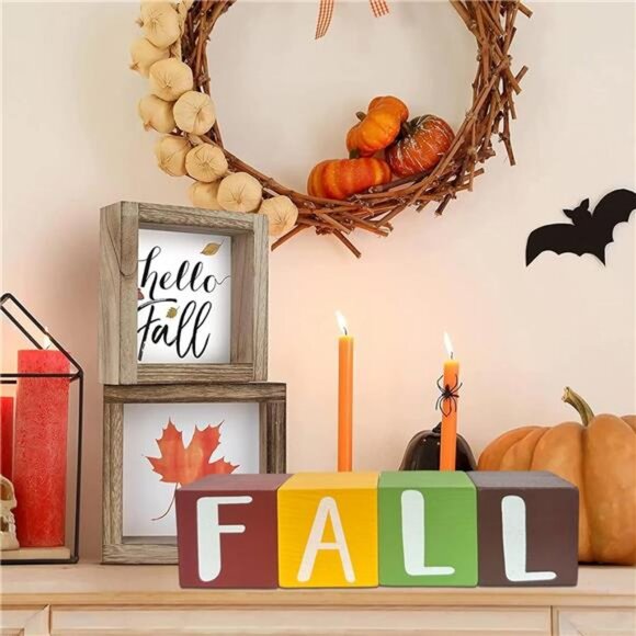 Fall Table Decor Turkey Sign - 4 Pcs Turkey Centerpieces for Table Fall Wooden - Picture 2 of 8